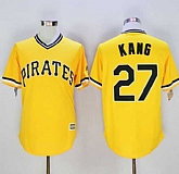 Pittsburgh Pirates #27 Jung-ho Kang Gold New Cool Base Stitched Jersey,baseball caps,new era cap wholesale,wholesale hats